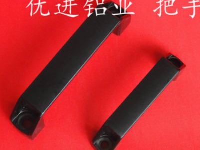 廠家直銷鋁合金把手 鋁合金方形拉手門柜塑膠拉手 機床鋁型材把手