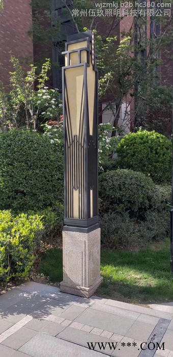 常州3米4米5米FNZH伍玖照明JGD684四川廣元園林廣場(chǎng)中式綠化太陽(yáng)能鋁型材歐式庭院燈景觀燈柱廠家路燈方燈批發(fā)