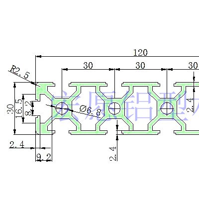 供應天津工業鋁型材30120歐標設備機臺框架 流水線自動化