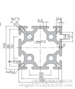 歐標100100重型鋁型材 自動機電重型設備框架機械鋁合金型材加工 100100鋁管