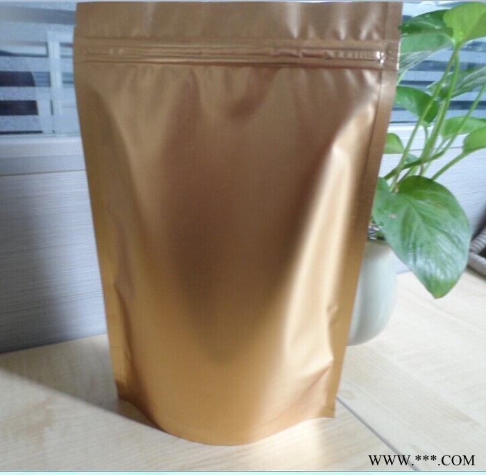 大量定制鋁箔袋/暗金色鋁箔袋自封自立式140*220mm鍍鋁袋 立體拉鏈鋁箔袋 密封鋁箔站立直立密實骨袋生產(chǎn)廠家定做價格